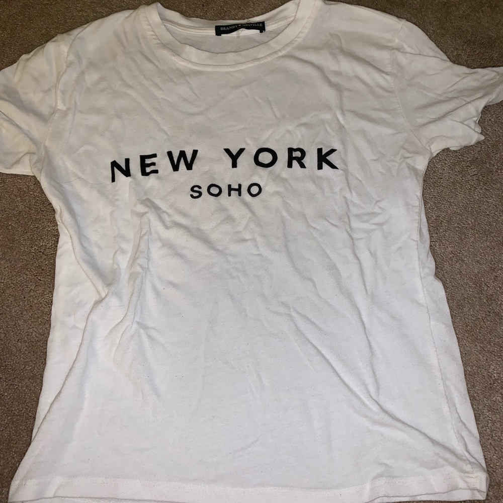 Brandy Melville New York soho tee crop top